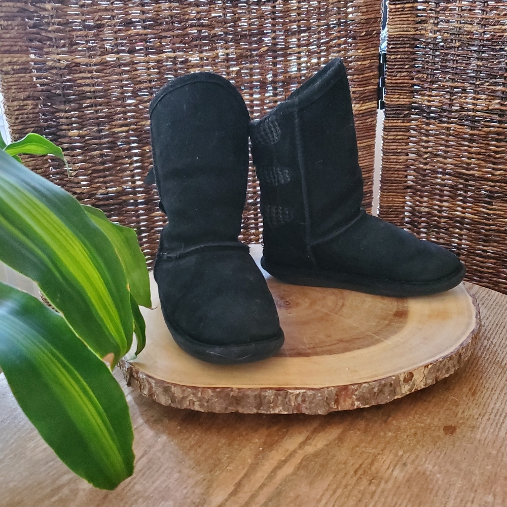 🐻🐾 Bearpaw Boots 👢 Girls♡ Black, Gray, Buckles